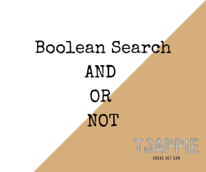 Boolean Search met Tjappie